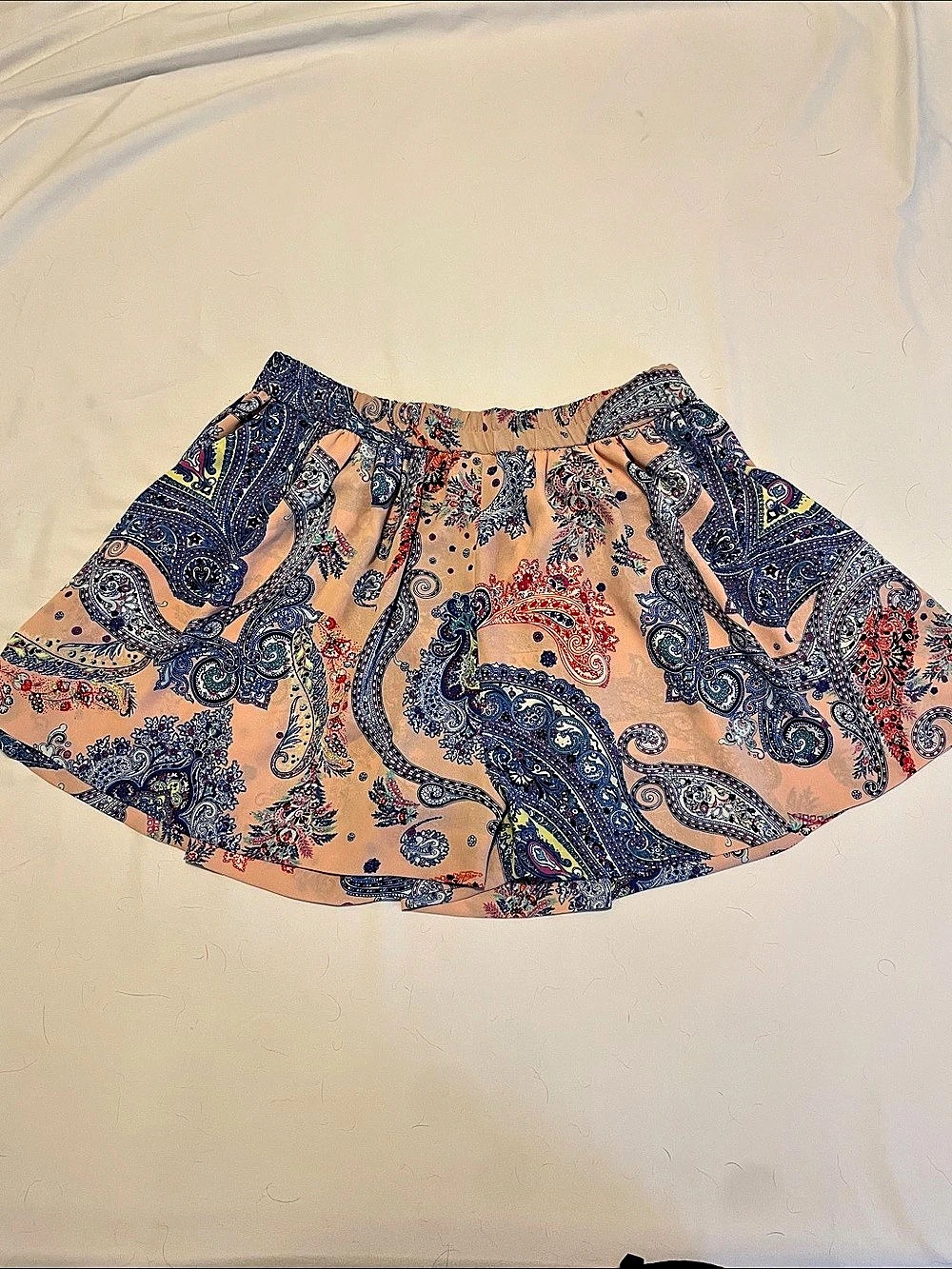 Express Paisley High Waist Shorts in Pink & Blue Size XS Like New